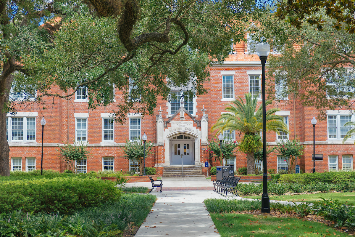 A building on UF's campus