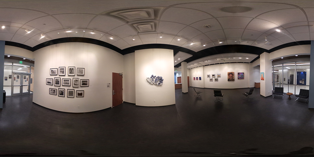 A 360-degree view of an art gallery