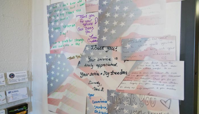 Thank-you notes to veterans